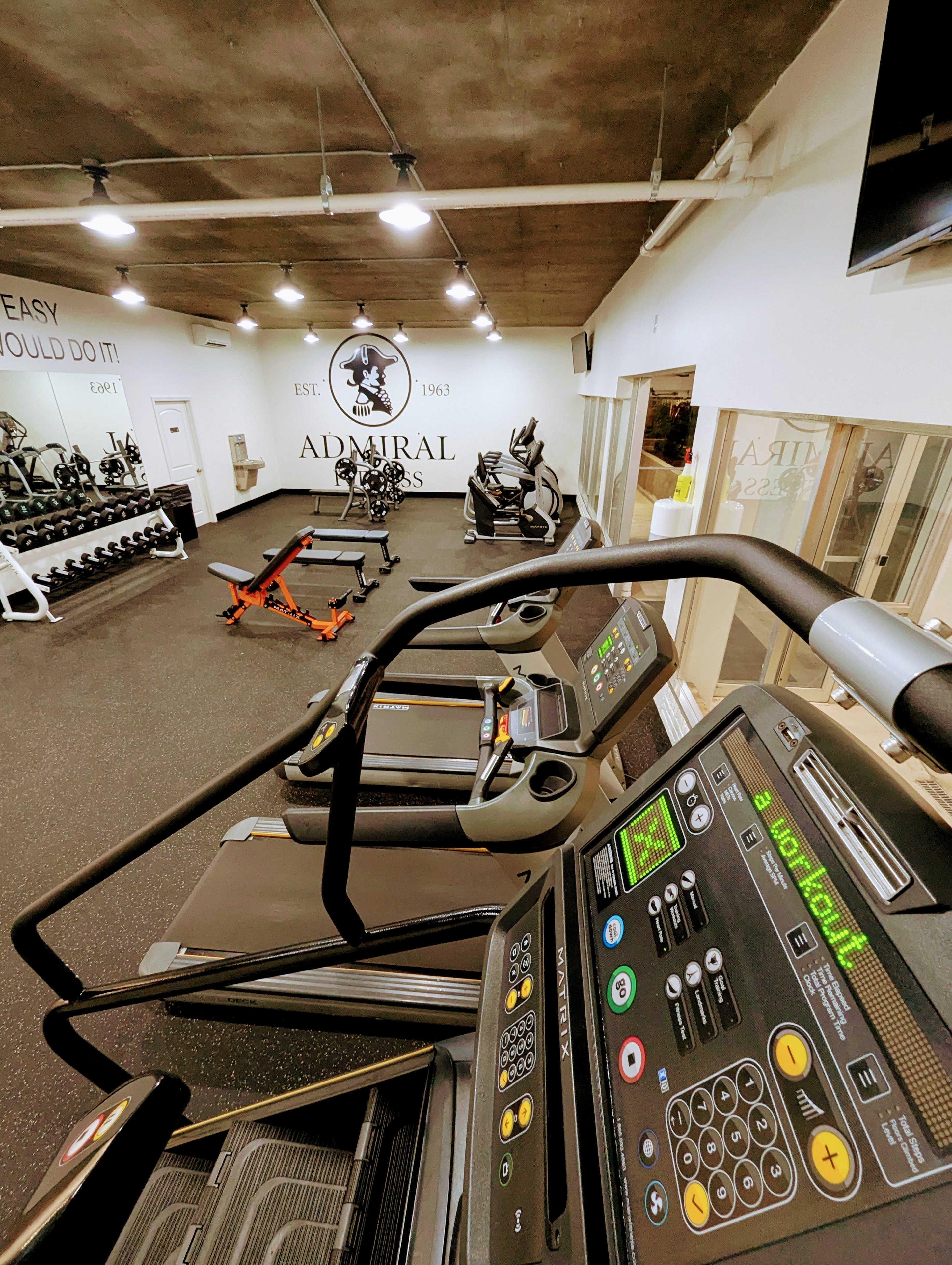 Admiral Fitness center — treadmills and cardio equipment
