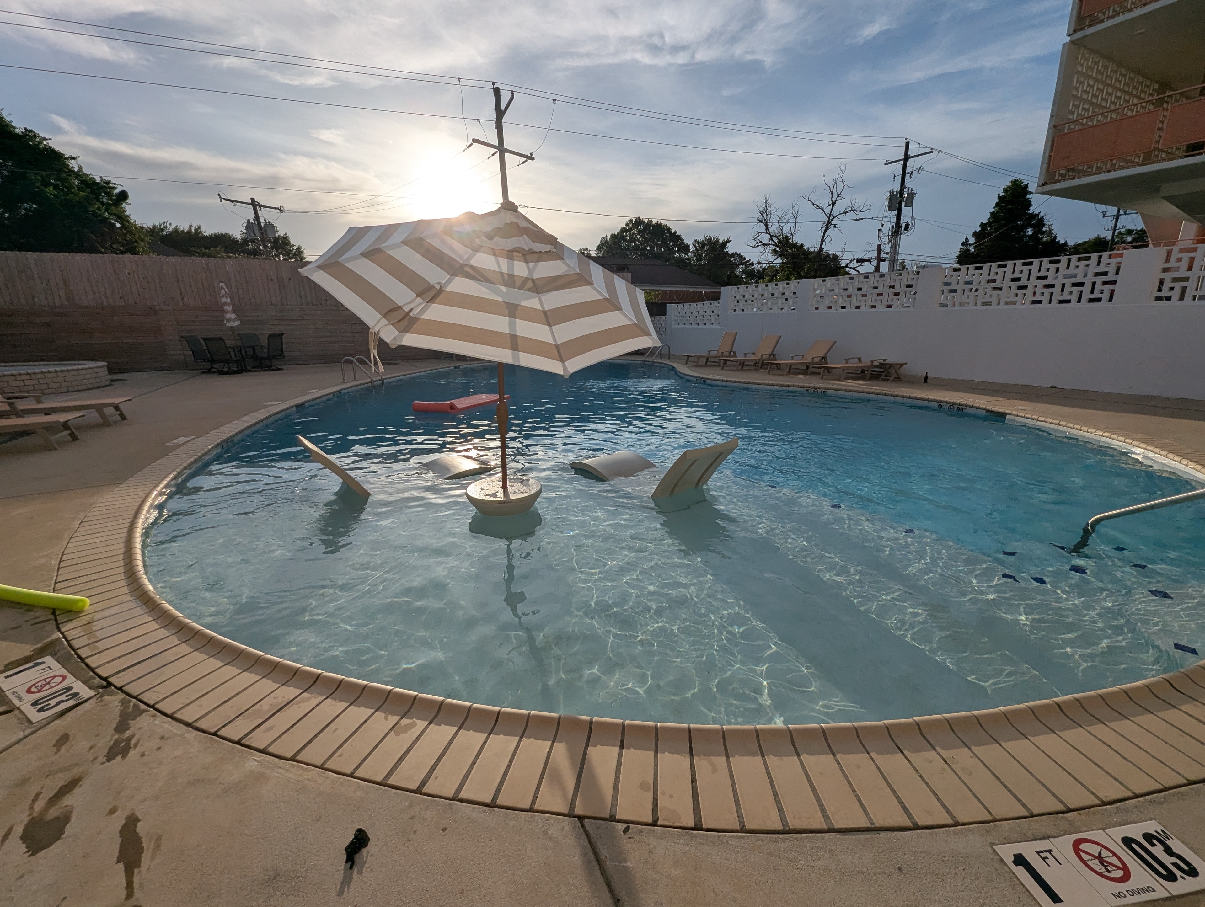 The Admiral pool lounge area